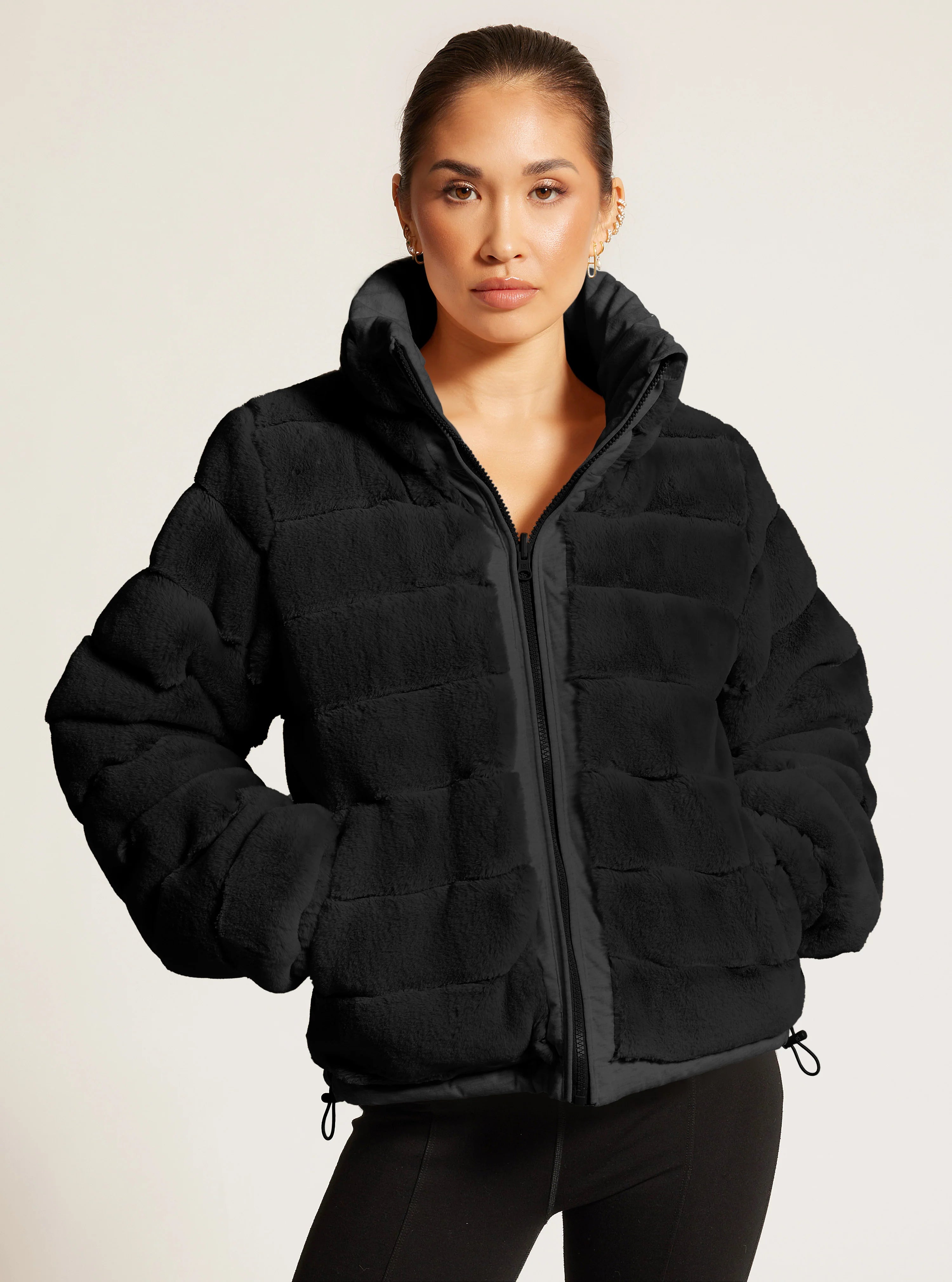 Blanc Noir Adventurer Puffer Reversible Jacket Black