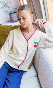 Greylin Cherry Knit Cardigan