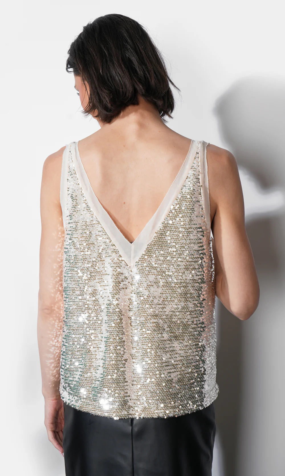 Greylin Ivy V-Neck Sequins Top