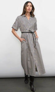 Greylin Vanisa Stripe Midi Dress