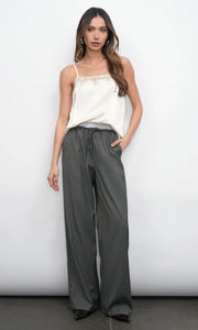 Greylin Coltrane Double Waist Band Trousers Charcoal