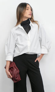 Greylin Thea Lantern Sleeve White Shirt