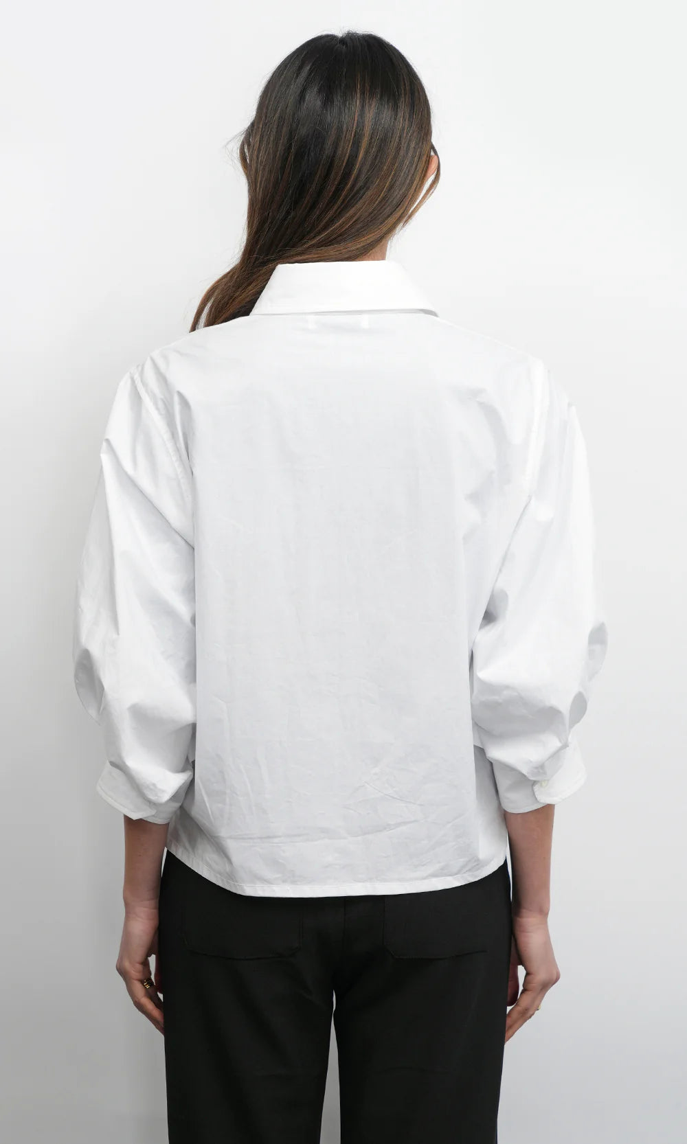 Greylin Thea Lantern Sleeve White Shirt