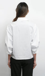 Greylin Thea Lantern Sleeve White Shirt
