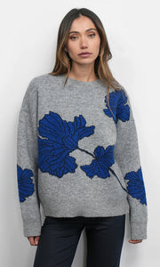 Greylin Benette Instarsia Flower Sweater