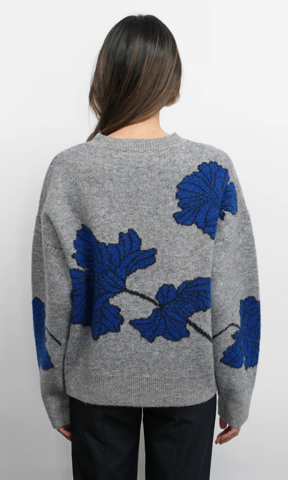 Greylin Benette Instarsia Flower Sweater
