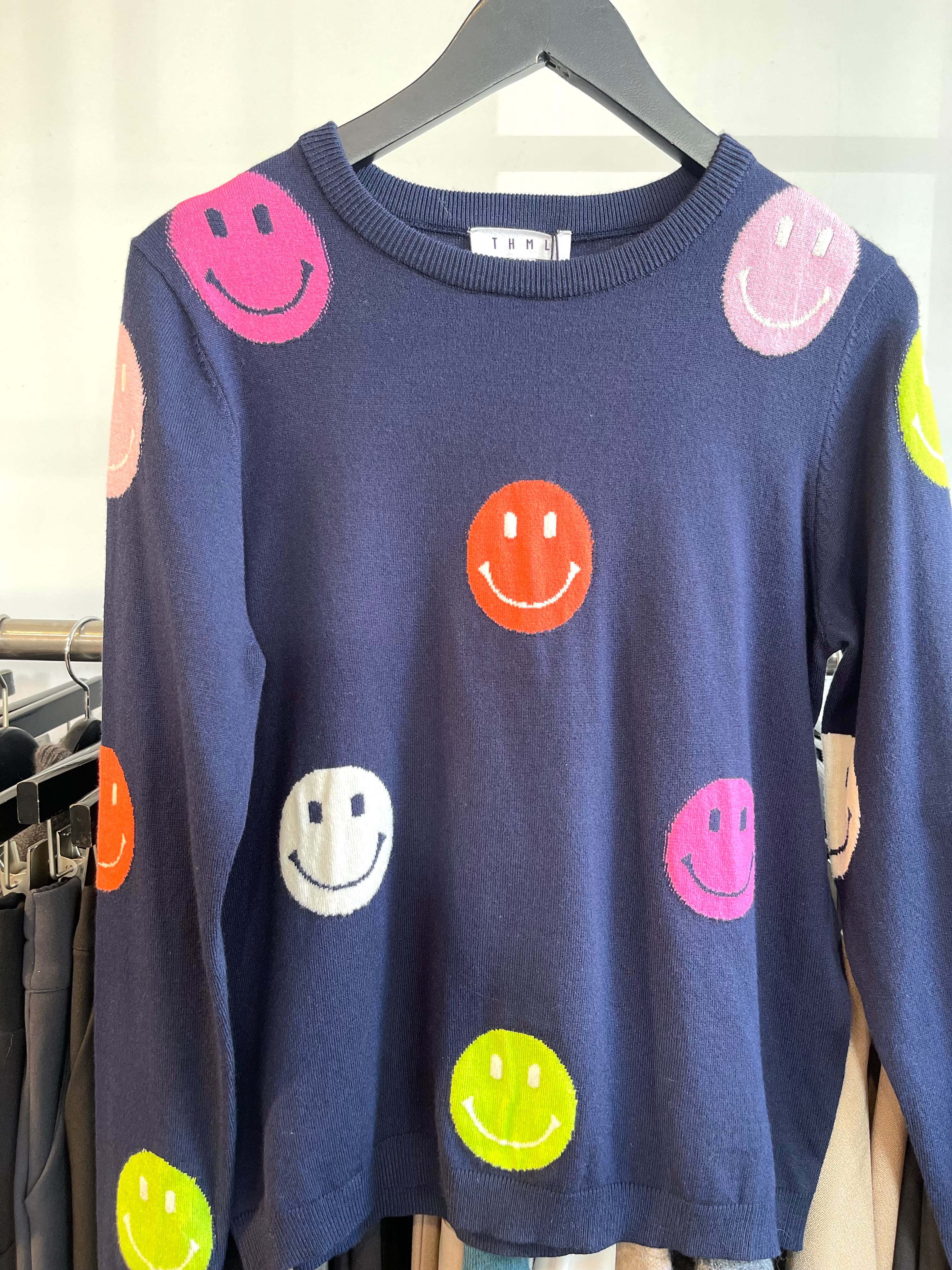 Thml Smile Dot Sweater Navy