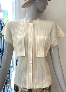 La Robe Pocket Half Sleeve Pleats Top