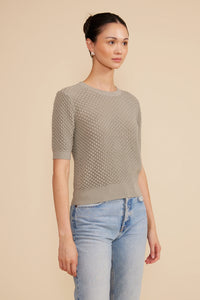 Lucy Paris Elise Bubble Sage Top