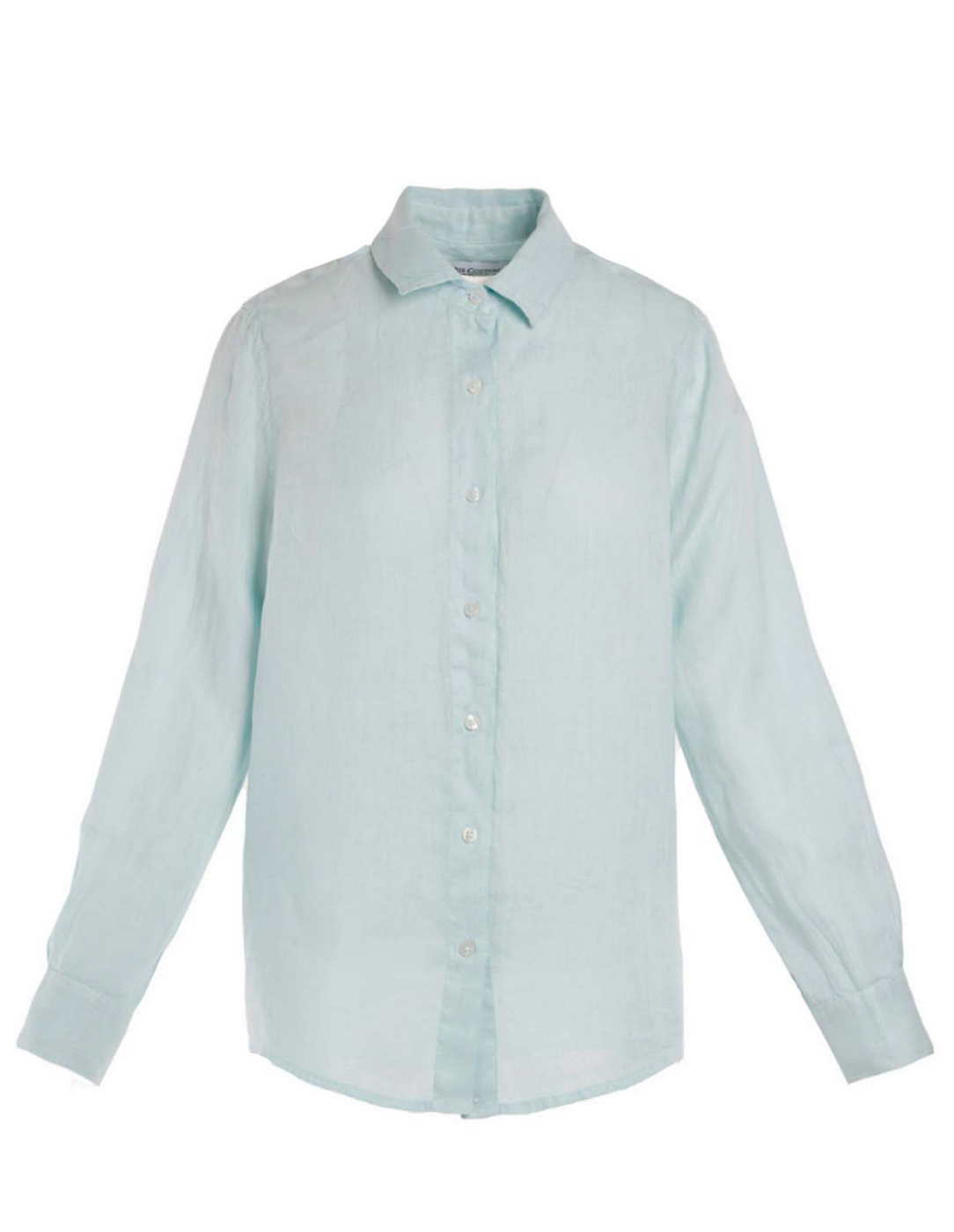 Haris Cotton Linen Long Sleeve Shirt Ocean Air