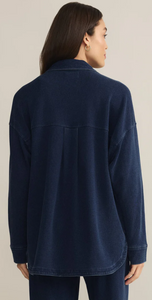 Z Supply All Day Knit Denim Jacket Indigo