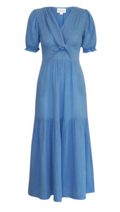 Felicite Smock Twist Dress Blue Jay