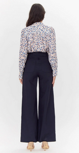 Greylin Canvas Wide Leg Navy Pants