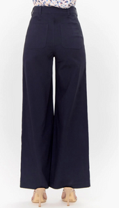 Greylin Canvas Wide Leg Navy Pants