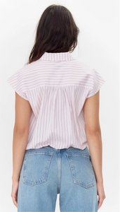 Greylin Nala Feawstring Striped Shirt Pink
