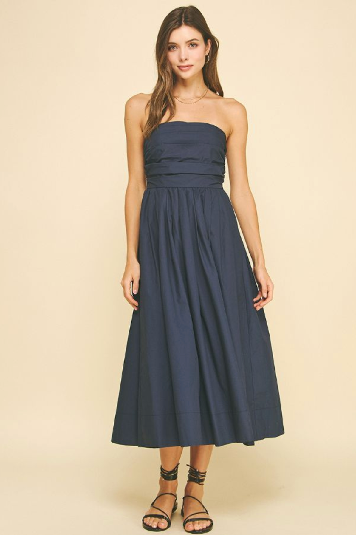 pinch midi dress Pinch Midi Dress with Open Back