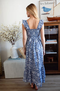 Marea Sasco Midi Dress Indigo Blossom