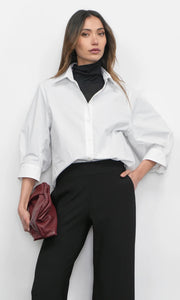Greylin Thea Lantern Sleeve White Shirt